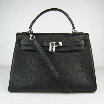 HKL32OOBS002 Hermes Kelly 32CM Nero (argento)